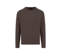 Fynch-Hatton - O-Neck, Winter Air Cotton dark chocolate - Gr. - L