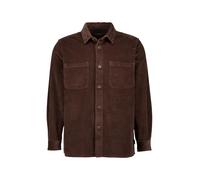 Fynch-Hatton Overshirt Herren Regular Fit Langarm Cord braun, S