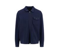 Kurzjacke FYNCH-HATTON, Herren, Gr. M, navy, Web, Obermaterial: 53% Polyester, 42% Baumwolle, 5% Elasthan, unifarben, normal hüftbedeckend, Rundhals, 1-Knopf-Manschette, Jacken Kurzjacke, Materialmix