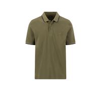 FYNCH-HATTON - Polo, 2 ply, solid pique tipping dark khaki - Gr. - M