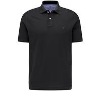 Poloshirt FYNCH-HATTON, Herren, Gr. M (50), schwarz, Jersey, Obermaterial: 100% Baumwolle, unifarben, normal, ohne Ausschnitt, Shirts, normale Passform, mit 2-Knopf-Polokragen, aus Baumwolle (13093734
