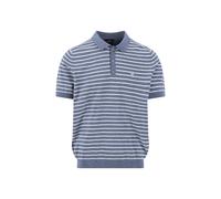 Poloshirt FYNCH-HATTON, Damen, Gr. L, horizon, Web, Obermaterial: 88% Baumwolle, 12% Leinen, gestreift, regular fit normal, ohne Ausschnitt, Bündchen, Shirts, mit Logo Stickerei (30684116-L) horizon