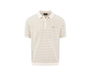 FYNCH-HATTON - Polo, striped, Cotton Linen new offwhite - Gr. - XL