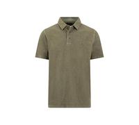 FYNCH-HATTON Poloshirt aus Baumwoll-Leinen-Mix mit Polokragen Dark Khaki/XL