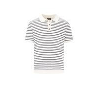 FYNCH-HATTON Poloshirt aus Baumwoll-Leinen-Mix mit Streifenoptik New Offwhite/L