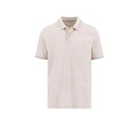 Poloshirt aus Baumwolle mit Kontrastdetails und Polokragen cement / L
