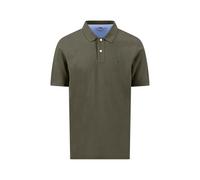 FYNCH-HATTON Poloshirt aus Baumwolle mit strukturierter Oberfläche Dark Khaki/L