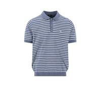 Poloshirt FYNCH-HATTON, Damen, Gr. 3XL, horizon, Web, Obermaterial: 88% Baumwolle, 12% Leinen, gestreift, regular fit normal, ohne Ausschnitt, Bündchen, Shirts, mit Logo Stickerei (30684116-XXXL) hori