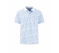 FYNCH-HATTON Poloshirt aus Baumwolle mit botanischem Alloverprint Summer Breeze / 3XL