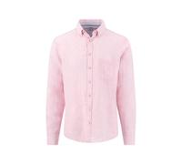 Hemd aus Leinen mit Button-Down-Kragen und Brusttasche magnolia / L