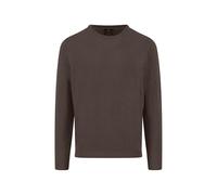 Fynch-Hatton Strickpullover Casual Fit mit Rundhalsausschnitt Baumwoll-Kaschmir Dark Chocolate XL
