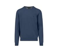 Rundhalspullover FYNCH-HATTON, Herren, Gr. XXL, blau (night), Obermaterial: 100% Baumwolle, unifarben, casual, regular fit taillenbedeckt, Rundhals, Langarm Bündchen, Pullover, mit Logo Stickerei (787
