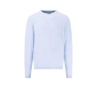 Fynch-Hatton Casual Fit Strickpullover Rundhalshellblau, Einfarbig