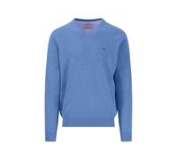 FYNCH-HATTON Pullover aus Baumwolle mit V-Ausschnitt Crystal Blue/XXL