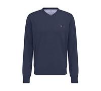FYNCH-HATTON Pullover aus Baumwolle mit V-Ausschnitt Night / 3XL