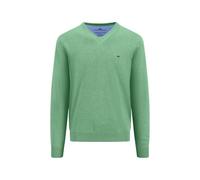 FYNCH-HATTON Pullover aus Baumwolle mit V-Ausschnitt Turf Green/XXL