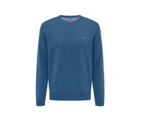 Fynch-Hatton Strickpullover mit Logo-Stitching in Blau, Größe M