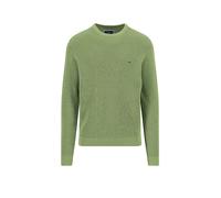 Strickpullover FYNCH-HATTON, Damen, Gr. XXL, avocado, Strick, Obermaterial: 100% Baumwolle, unifarben, normal hüftbedeckend, Rundhals, Flachstrickbündchen, Pullover Strickpullover, mit Logo-Stickerei
