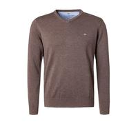 FYNCH-HATTON Pullover aus Baumwolle mit V-Ausschnitt Earth/M