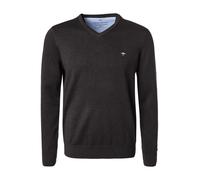 FYNCH-HATTON Pullover aus Baumwolle mit V-Ausschnitt Charcoal/S