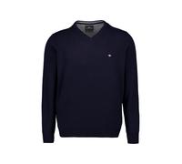 Fynch-Hatton Pullover Herren Regular Fit V-Ausschnitt blau, L