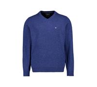 Fynch-Hatton Pullover Herren Regular Fit V-Ausschnitt blau, XXL