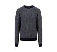 FYNCH-HATTON Pullover mit Rundhalsausschnitt im Two-Color-Look