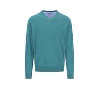 Fynch Hatton - Pullover mit V-Ausschnitt grün/blau - Gr. - M