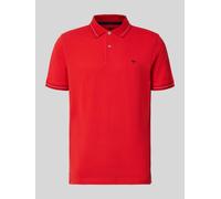 Fynch-Hatton Regular Fit Poloshirt mit Label-Stitching in Rot, Größe XL