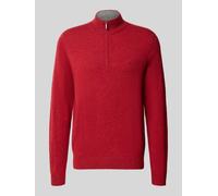 Fynch-Hatton Halbzippullover Troyer-Zip Merino Cashmere Brick Größe L