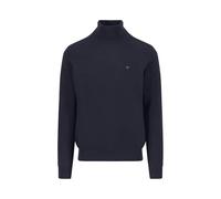 Strickpullover FYNCH-HATTON, Herren, Gr. XXL, blau (navy), Strick, Obermaterial: 100% Baumwolle, unifarben, Casual, regular fit taillenbedeckt, ohne Ausschnitt, Rippbündchen, Pullover, mit Logo Sticke