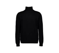 FYNCH-HATTON Herren Rollkragenpullover - Wolle, fein gestrickt, unifarben, gerade Passform Black/XL