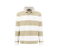 Fynch-Hatton Casual Fit Longsleeve Poloshirt ecru, Gestreift