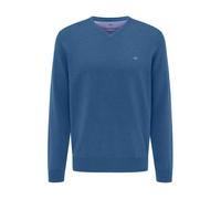 Fynch-Hatton Strickpullover mit Logo-Stitching in Blau, Größe XXL