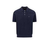 Fynch-Hatton Regular Fit Poloshirt in Strick-Optik in Marine, Größe XL