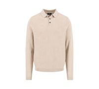 Strickpullover FYNCH-HATTON, Herren, Gr. M, beige (light taupe), Strick, Obermaterial: 95% Baumwolle, 5% Kaschmir, unifarben, regular fit taillenbedeckt, ohne Ausschnitt, Pullover, mit Logo Stickerei