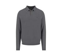 FYNCH-HATTON Strick-Poloshirt aus Baumwoll-Kaschmir-Mix mit Knopfleiste Steel/L