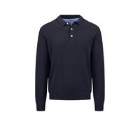 FYNCH-HATTON Strick-Poloshirt aus Baumwolle mit Knopfleiste und Kragen Navy/M