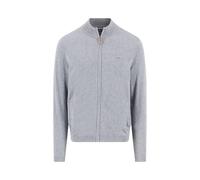 FYNCH-HATTON Strickjacke aus Baumwoll-Kaschmir-Mix mit Stehkragen Steel/XL
