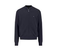 Fynch-Hatton Strickjacke mit Logo-Stitching in Marine, Größe L