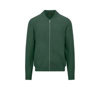 FYNCH-HATTON Strickjacke aus Baumwolle mit Reißverschluss und Baseballkragen Dark Emerald/XL