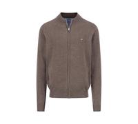 Fynch-Hatton Herren Strickjacke aus Baumwolle mit Stehkragen Earth XXL