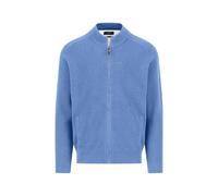 FYNCH-HATTON Strickjacke aus Baumwolle mit Strukturmuster und Reißverschluss Crystal Blue/XXL