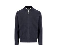 FYNCH-HATTON Strickjacke aus Baumwolle mit Strukturmuster und Reißverschluss Navy/XL