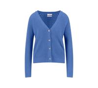 FYNCH-HATTON Strickjacke aus Baumwolle mit V-Ausschnitt und Knopfleiste Azur Blue / 3XL