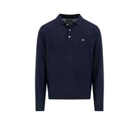 Fynch-Hatton Poloshirt aus Merino-Kaschmir-Mix mit Label-Stitching Marine XXL