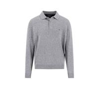 FYNCH-HATTON Strickpolo aus Merino-Kaschmir mit Polokragen Steel/XL