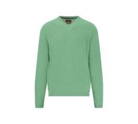 FYNCH-HATTON Strickpullover aus Baumwolle mit V-Ausschnitt - AIR Cotton Turf Green / 4XL