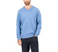 FYNCH-HATTON Strickpullover aus Baumwolle mit V-Ausschnitt Cloud Blue / 3XL