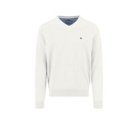 FYNCH-HATTON Strickpullover aus Baumwolle mit V-Ausschnitt New Offwhite/M